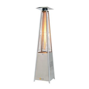 Chauffage Mobile Parasol SOVELOR LOUXOR inox avec tubes quartz au gaz propane de 5 à 13 KW